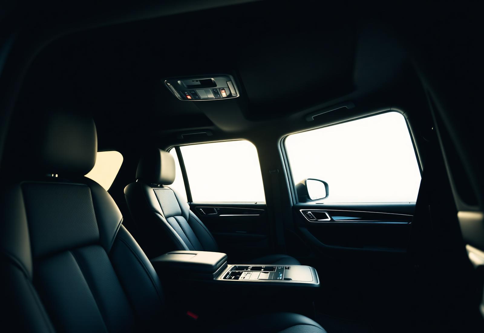 Interior of the 2026 black Chevrolet Suburban